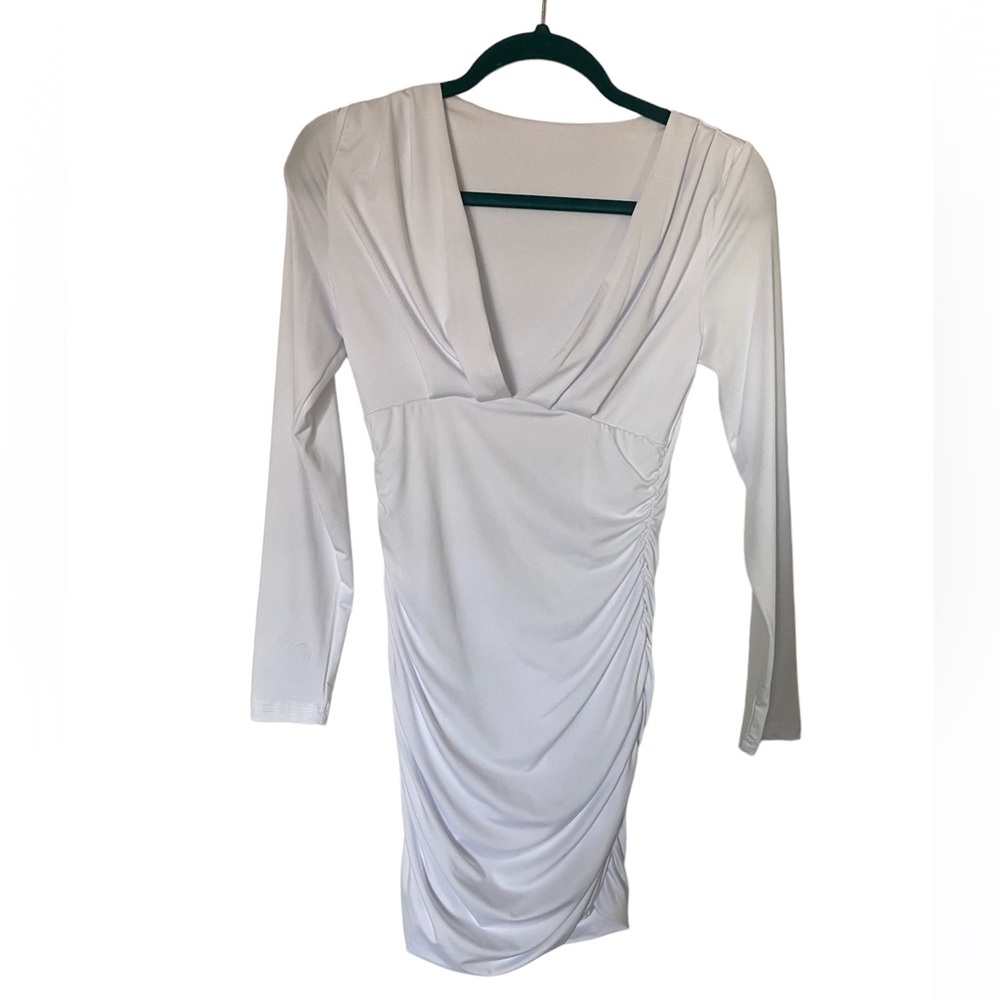 White body con long sleeve dress from Amazon- NEVER WORN